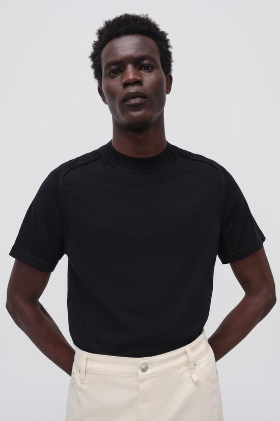 Black Kellyn Short Sleeve Crewneck Top - SIMKHAI