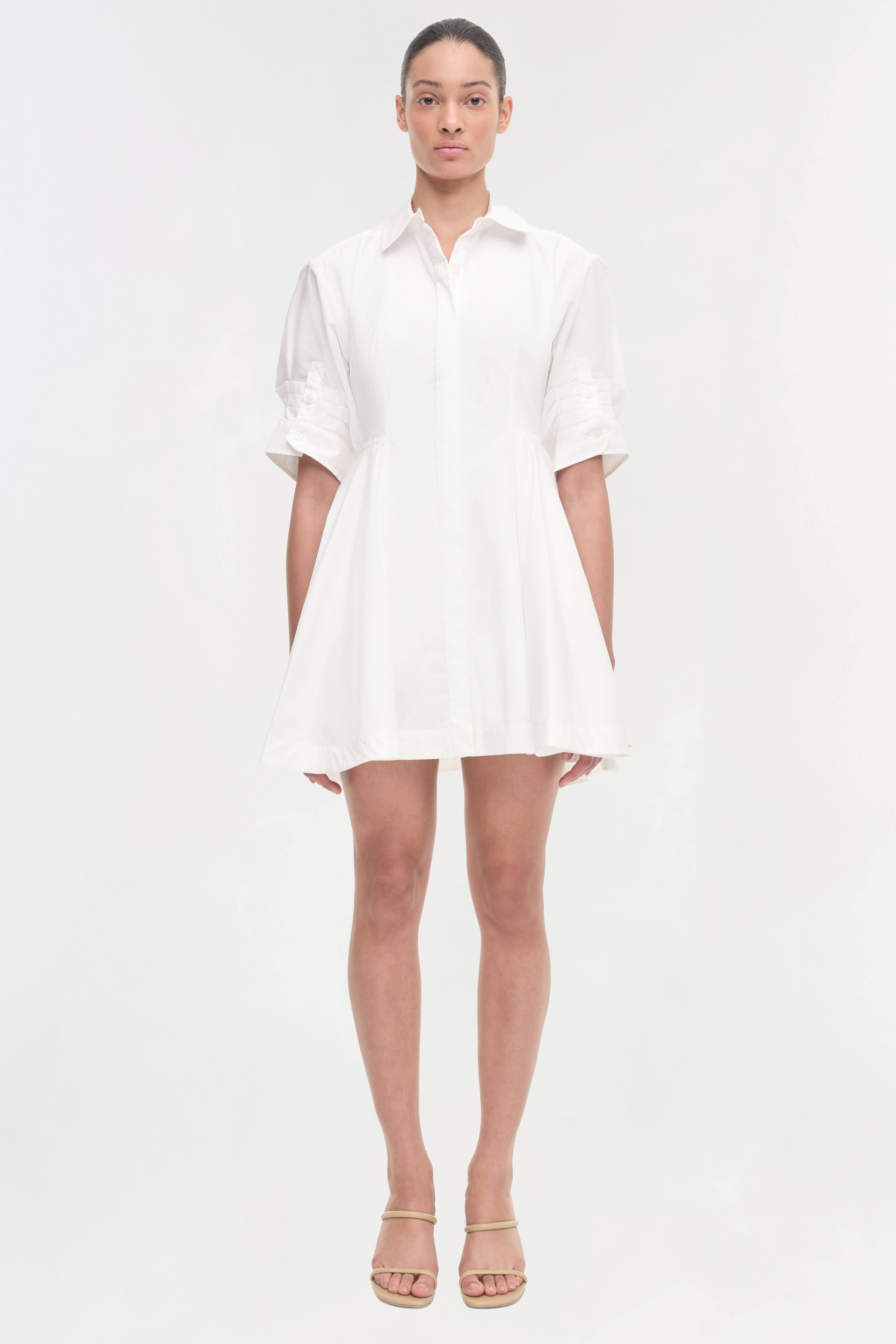 Simkhai Jazzie Short Sleeve Mini Dress in White - Size 4 Simkhai Jazzie Short Sleeve Mini Dress in White - Size 4