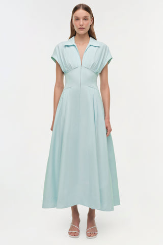 Farlow Cotton Faille Midi Dress