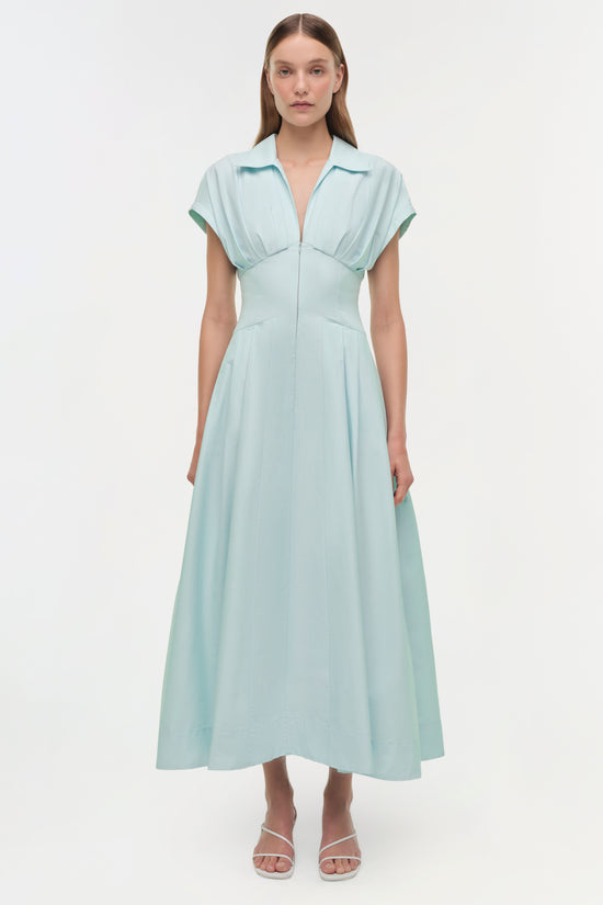 Farlow Cotton Faille Midi Dress