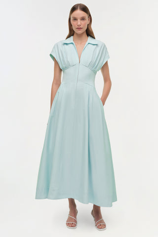 Farlow Cotton Faille Midi Dress