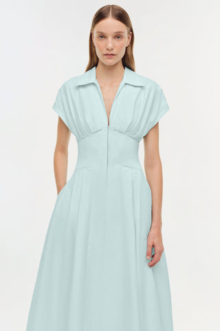 Farlow Cotton Faille Midi Dress