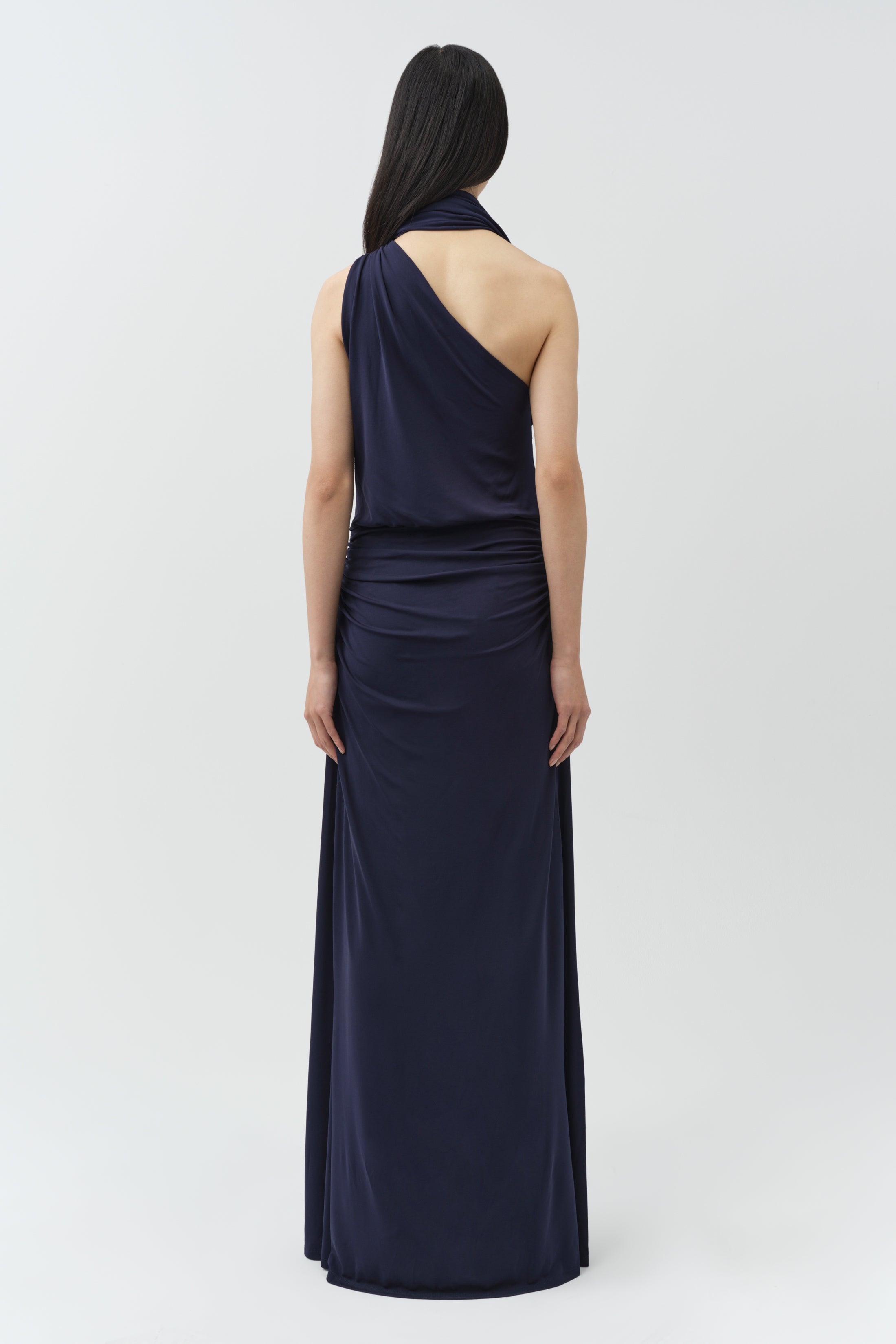 SIMKHAI Women's Moira Draped Jersey Gown in Midnight, Size 0 SIMKHAI Women's Moira Draped Jersey Gown in Midnight, Size 0