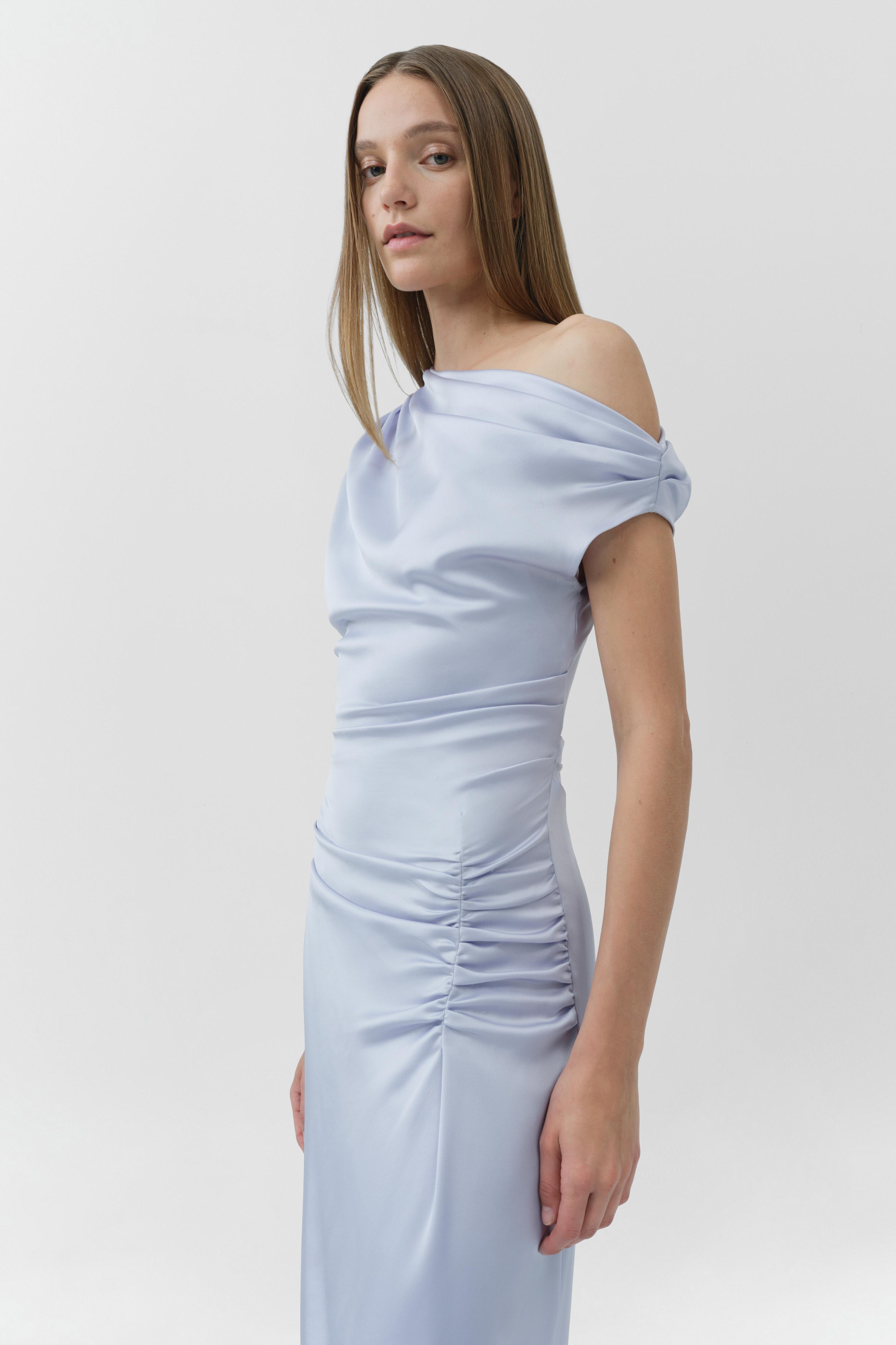 simkhai off shoulder dress Mia Off Shoulder Midi Dress SIMKHAI