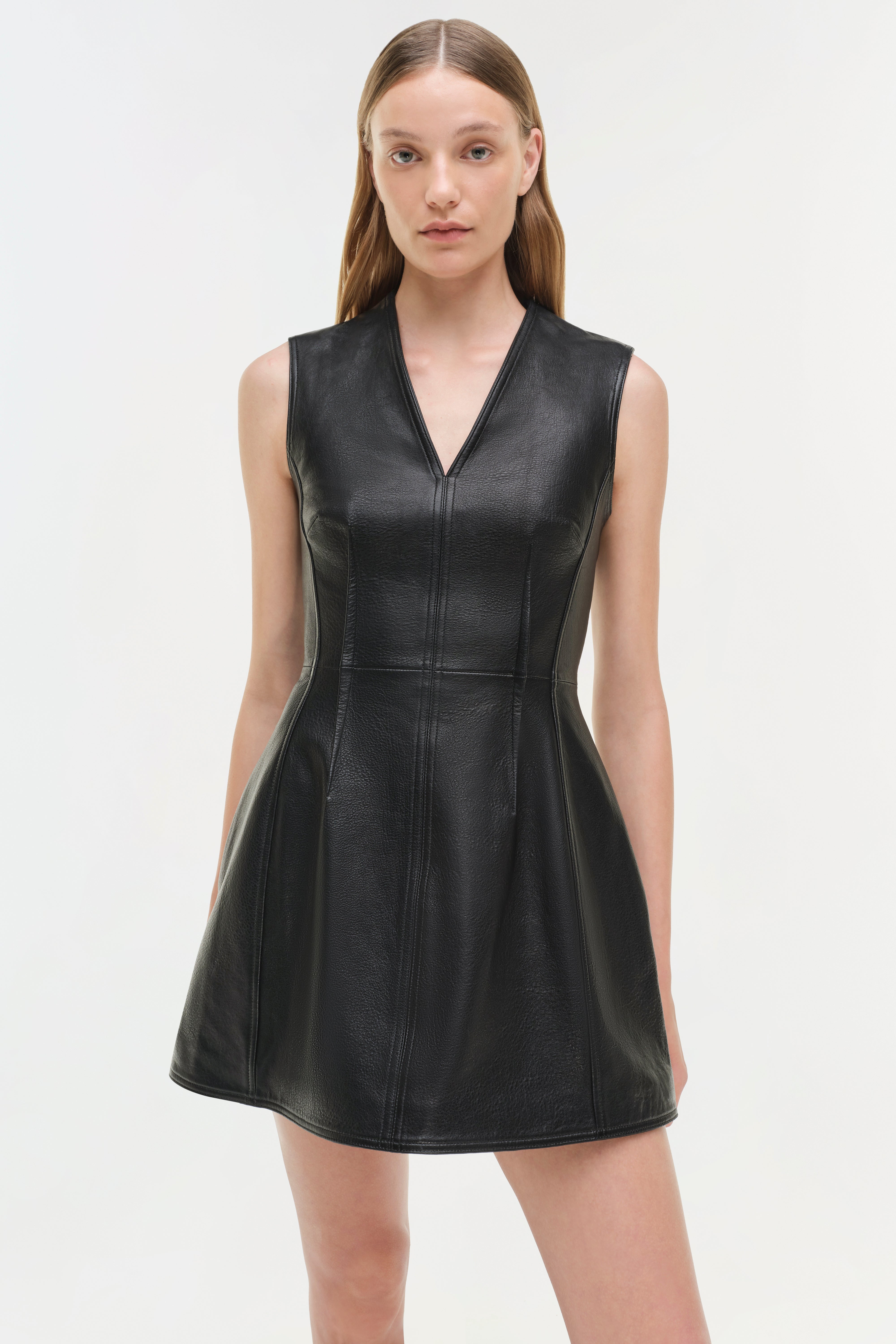 Juliette Leather Mini Dress SIMKHAI Juliette Leather Mini Dress SIMKHAI