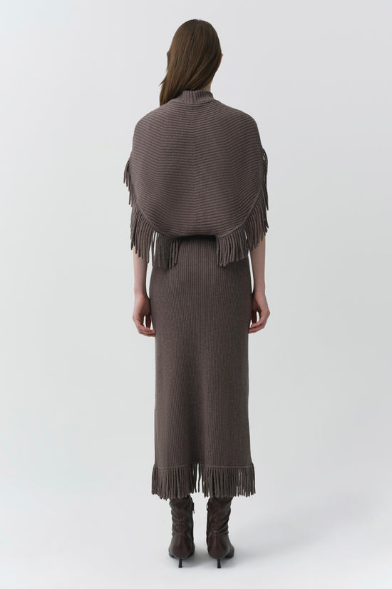 Jordan Knit Fringe Midi Dress