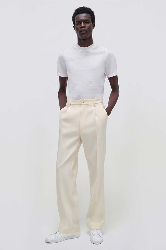 Ivory Kellyn Short Sleeve Crewneck Top - SIMKHAI