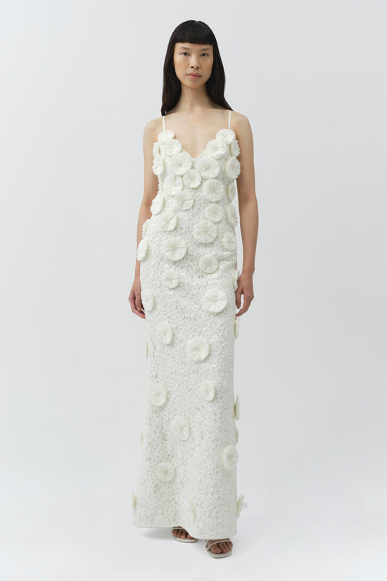 Maven Floral Raffia Gown