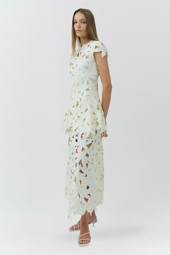 Neve Embroidered Cotton Midi Dress