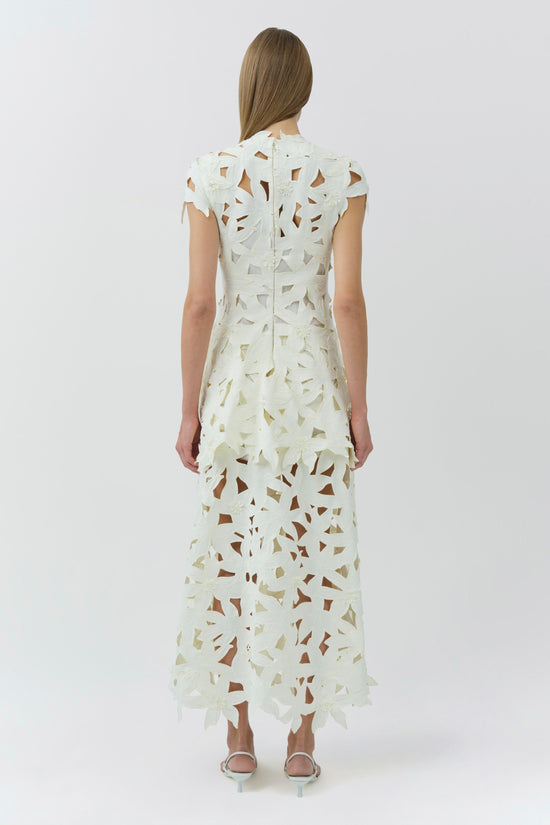 Neve Embroidered Cotton Midi Dress