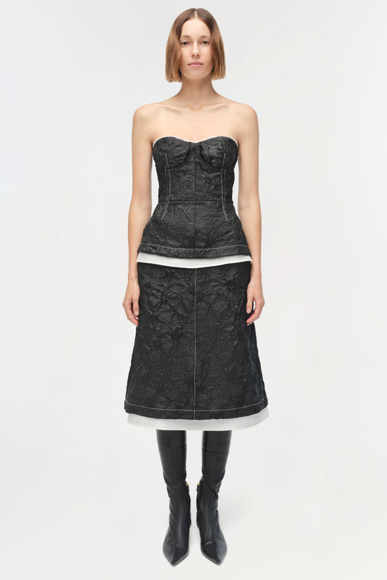 Zander Jacquard Bustier Top