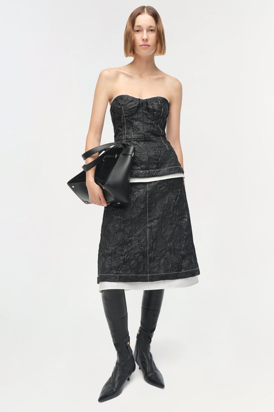 Zander Jacquard Bustier Top