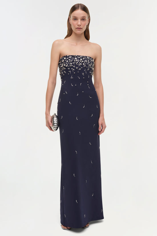 Reign Embellished Strapless Gown