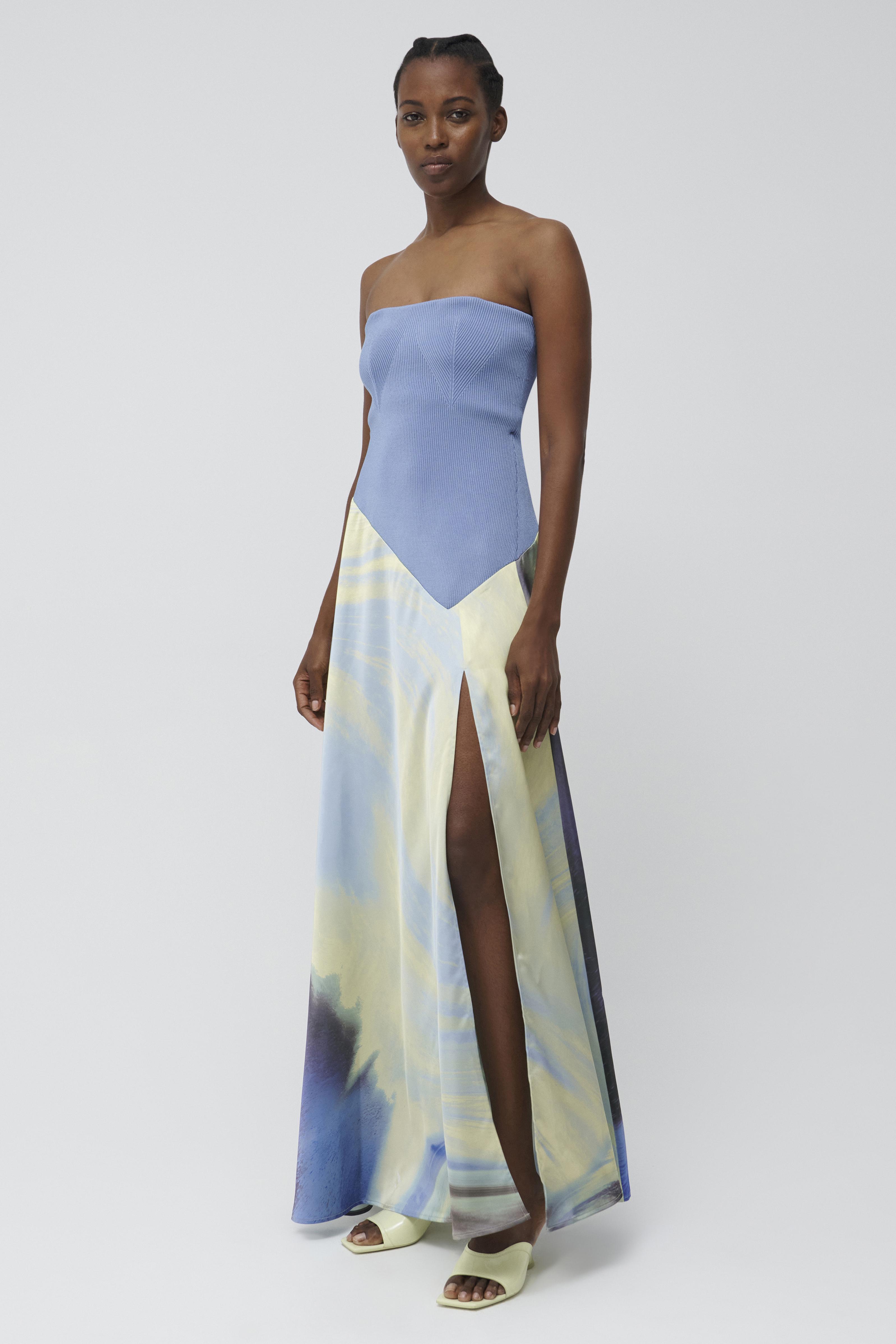 Kory Dress - Marina Blue Print | SIMKHAI