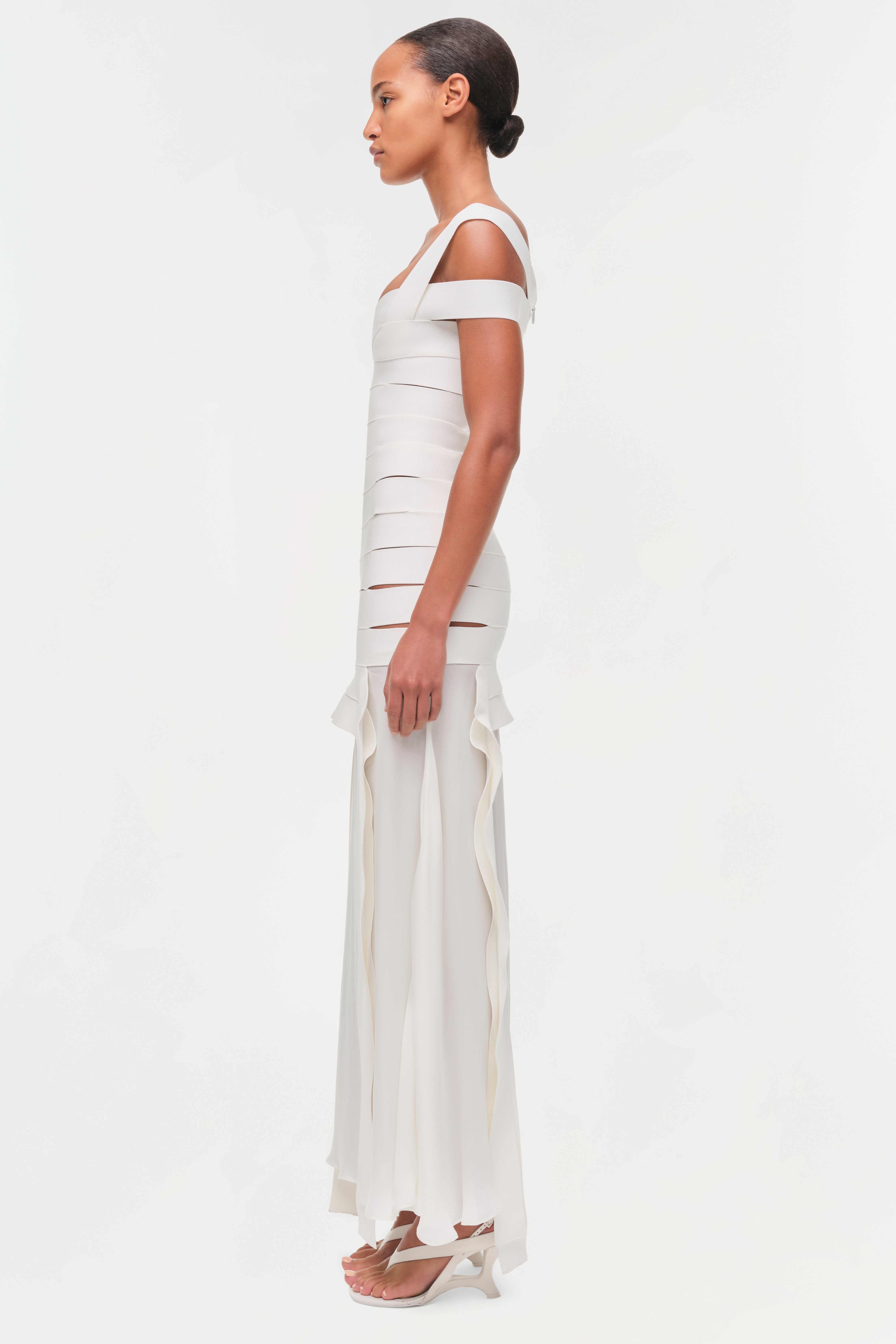 SIMKHAI Women's Callaway Knit Maxi Dress in Ivory, Size Small SIMKHAI Women's Callaway Knit Maxi Dress in Ivory, Size Small