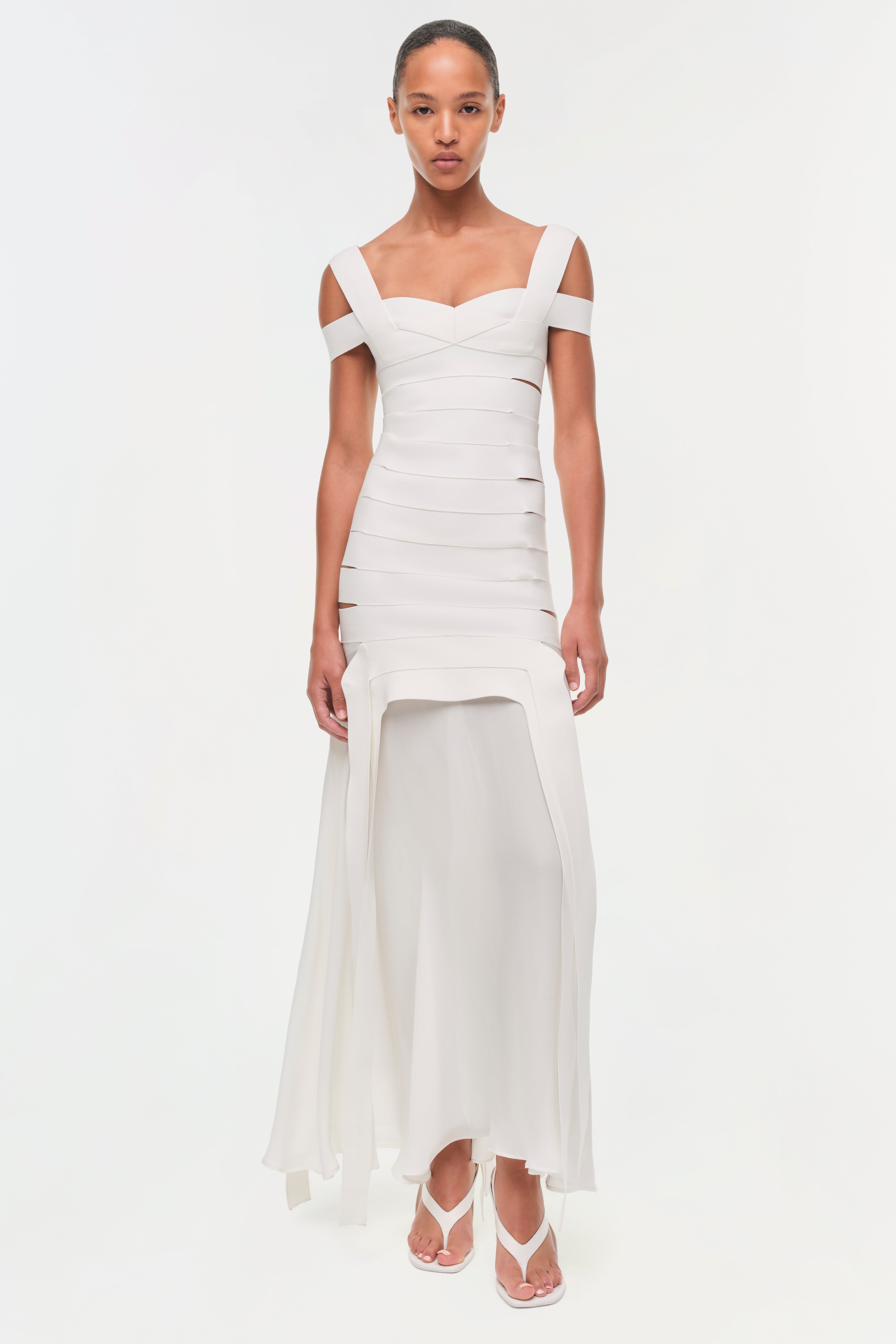 simkhai white dress Stephanie - by Jonathan Simkhai seam pockets Simkhai White Arie Strapless Bustier