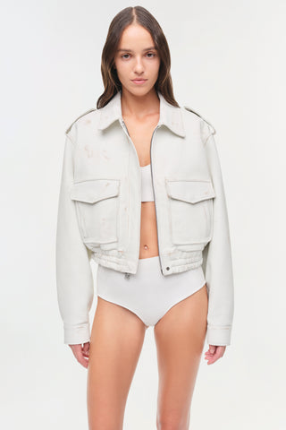 Nadine Coated Leather Jacket