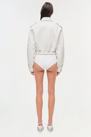 Nadine Coated Leather Jacket