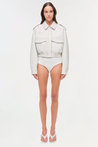 Nadine Coated Leather Jacket