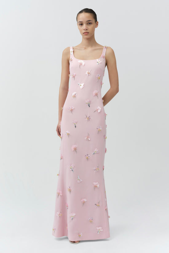 Briella Embellished Crepe Gown