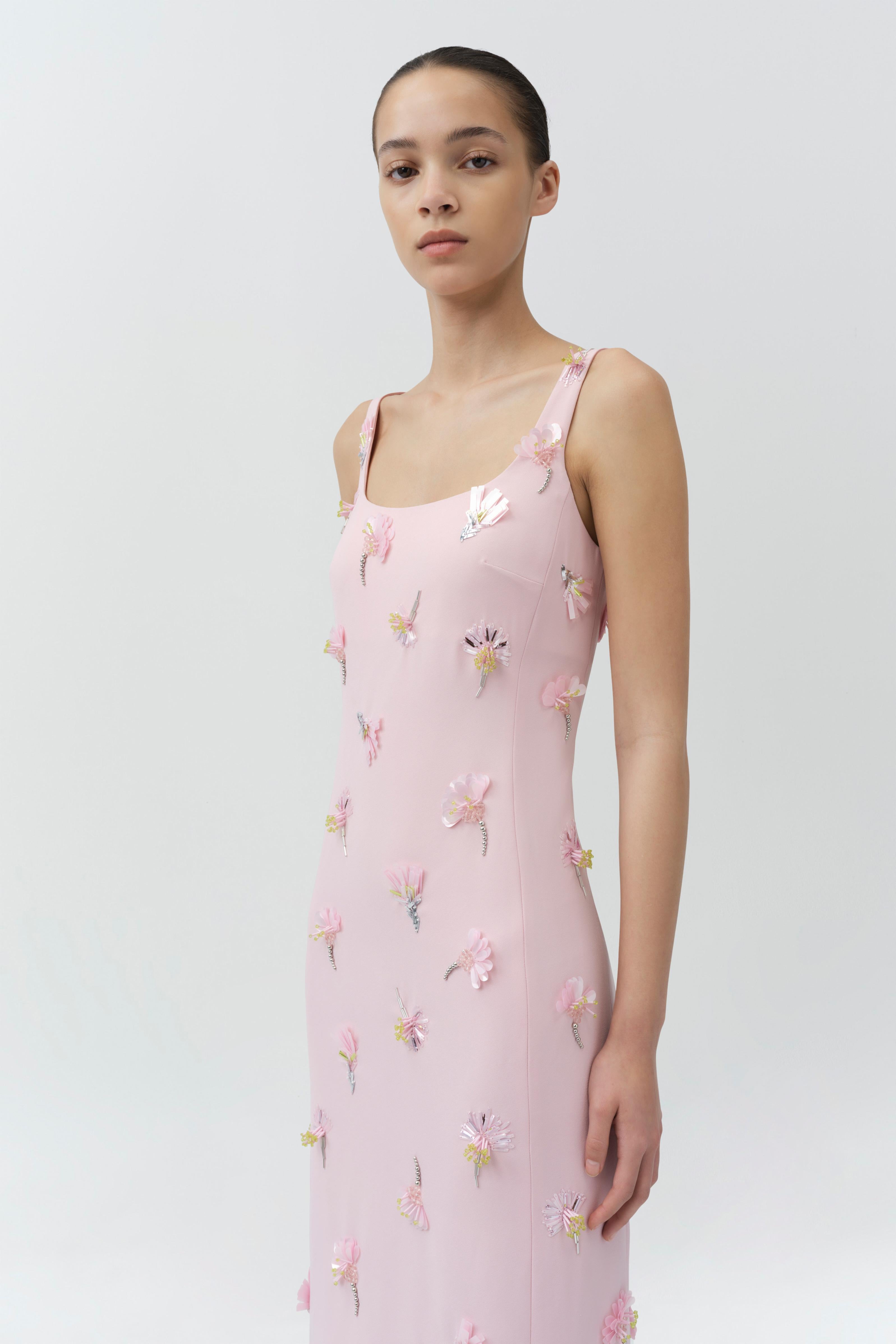 briella floral side slit dress Briella Ruched Midi Dress
