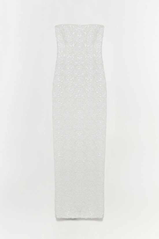 Savia Strapless Embellished Gown