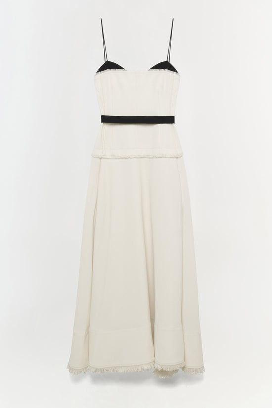 Valletta Bustier Midi Dress - White Multi | SIMKHAI Valletta Bustier Midi Dress - White Multi | SIMKHAI