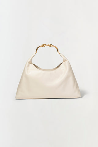 Twist Leather Hobo