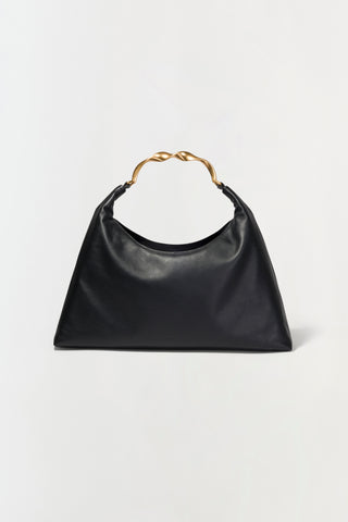 Twist Leather Hobo