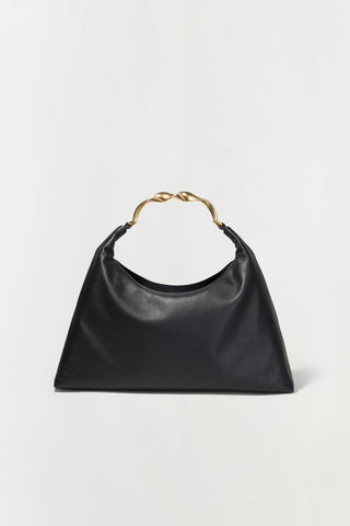 Twist Leather Hobo