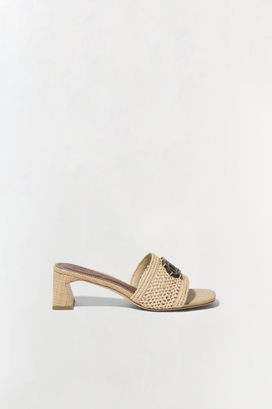 Sydney Raffia Block Heel Sandal