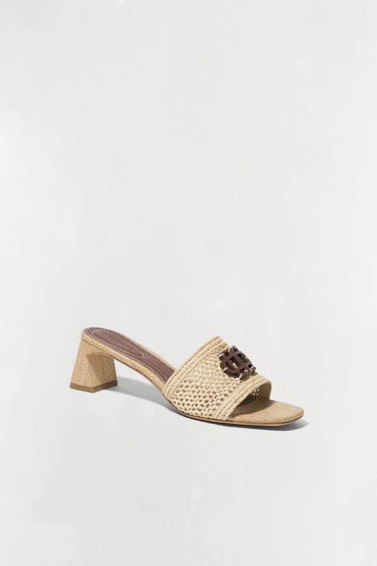 Sydney Raffia Block Heel Sandal