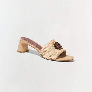 Sydney Raffia Block Heel Sandal