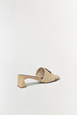 Sydney Raffia Block Heel Sandal