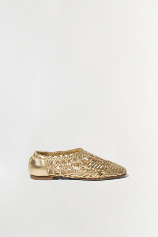 Eden Metallic Open Weave Flat