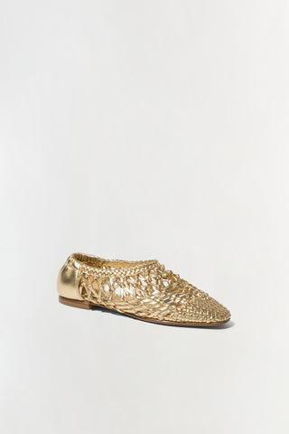 Eden Metallic Open Weave Flat