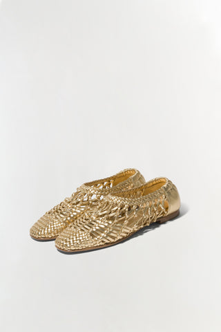 Eden Metallic Open Weave Flat