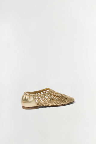 Eden Metallic Open Weave Flat