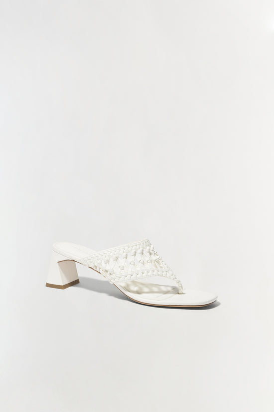 Alia Woven Block Heel Sandal
