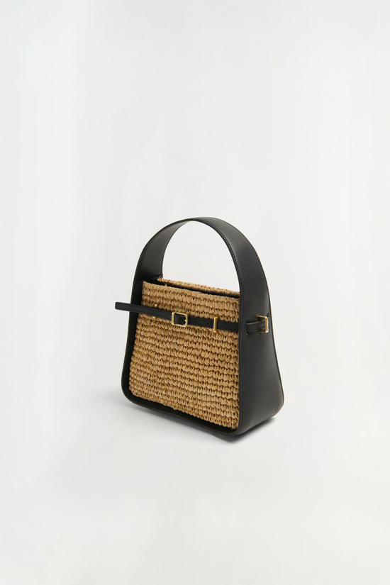 Cleo Mini Raffia Bucket Bag