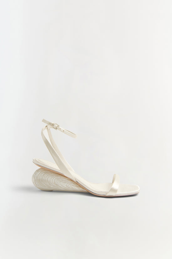 Bridget Satin Shell Wedge Sandal