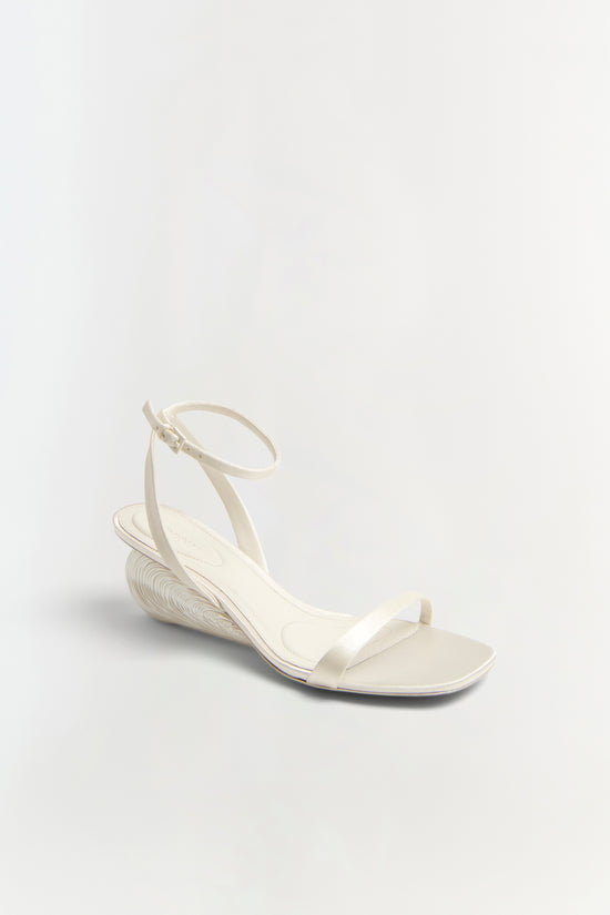 Bridget Satin Shell Wedge Sandal