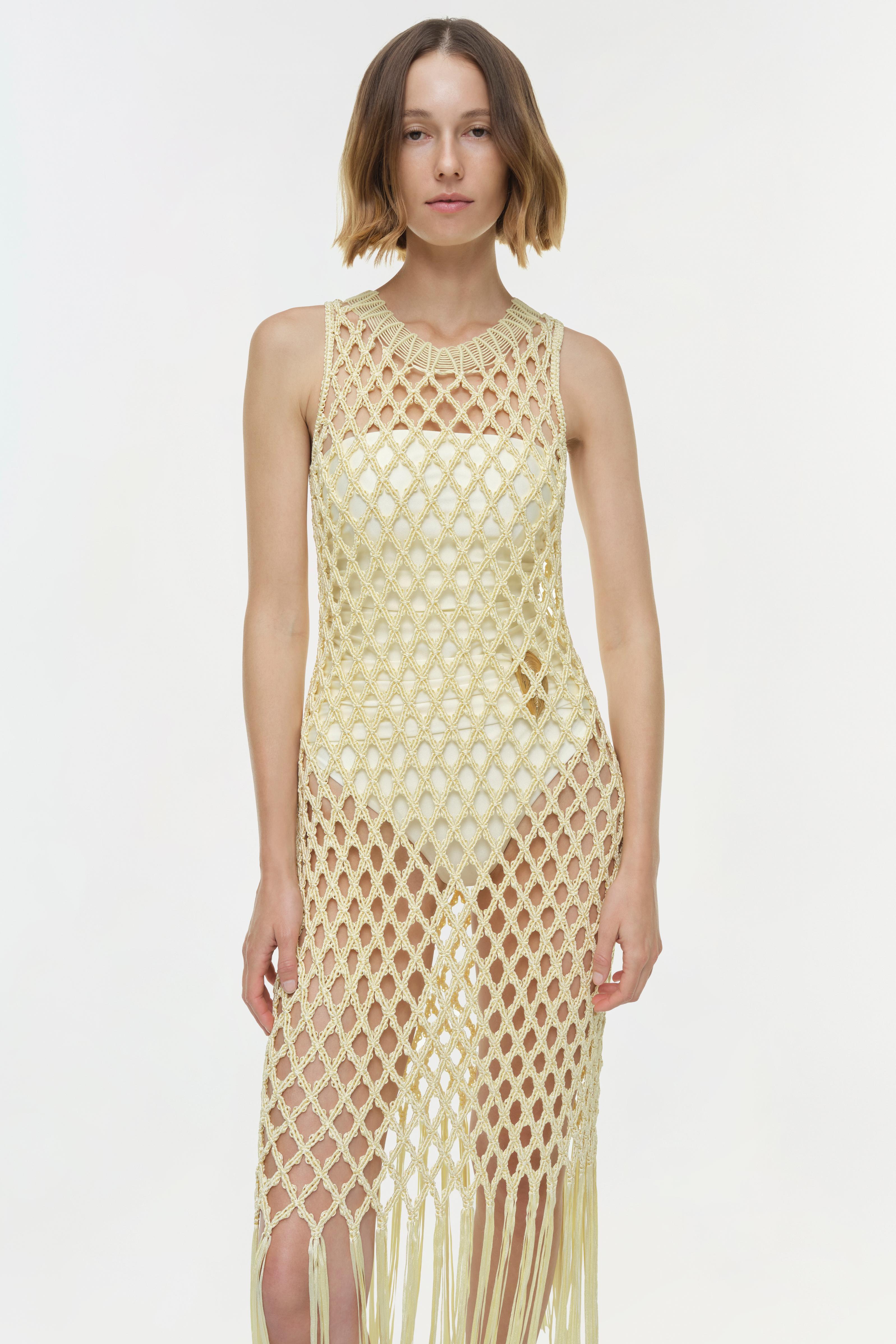 macrame midi dress Scalloped cotton-blend macram lace midi dress - baby pink