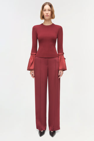 Agata Taffeta Knit Top