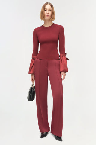 Agata Taffeta Knit Top