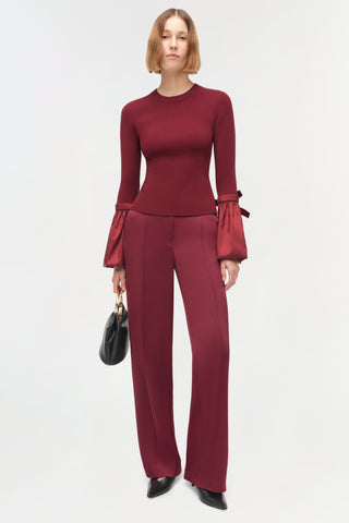 Agata Taffeta Knit Top