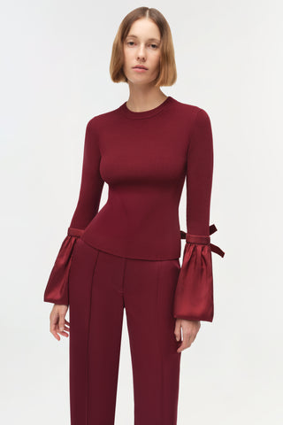 Agata Taffeta Knit Top