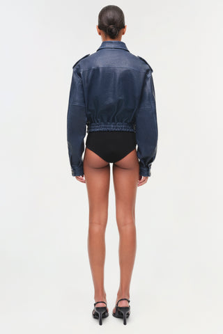 Roland Leather Cropped Jacket