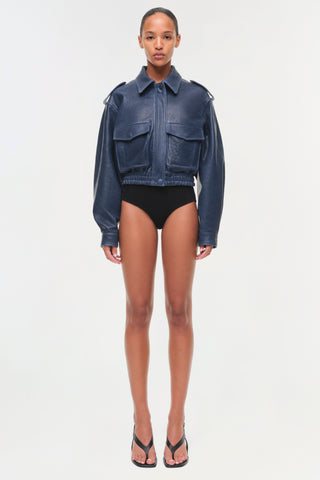 Roland Leather Cropped Jacket