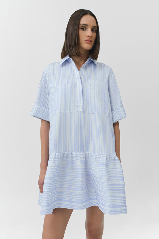 Criss Short Sleeve Shirt Dress
